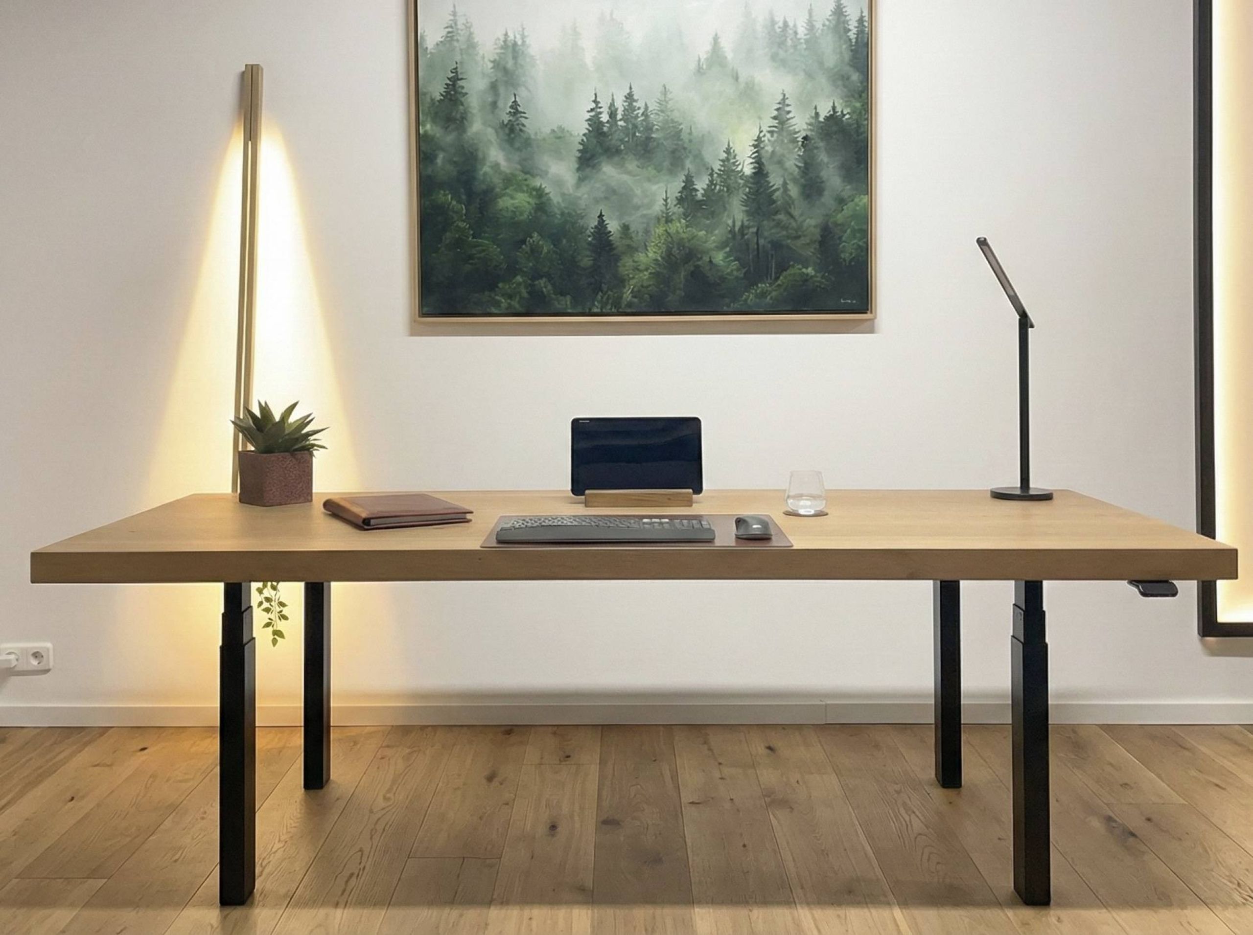 Duurzaam zit-sta bureau met 4 poten