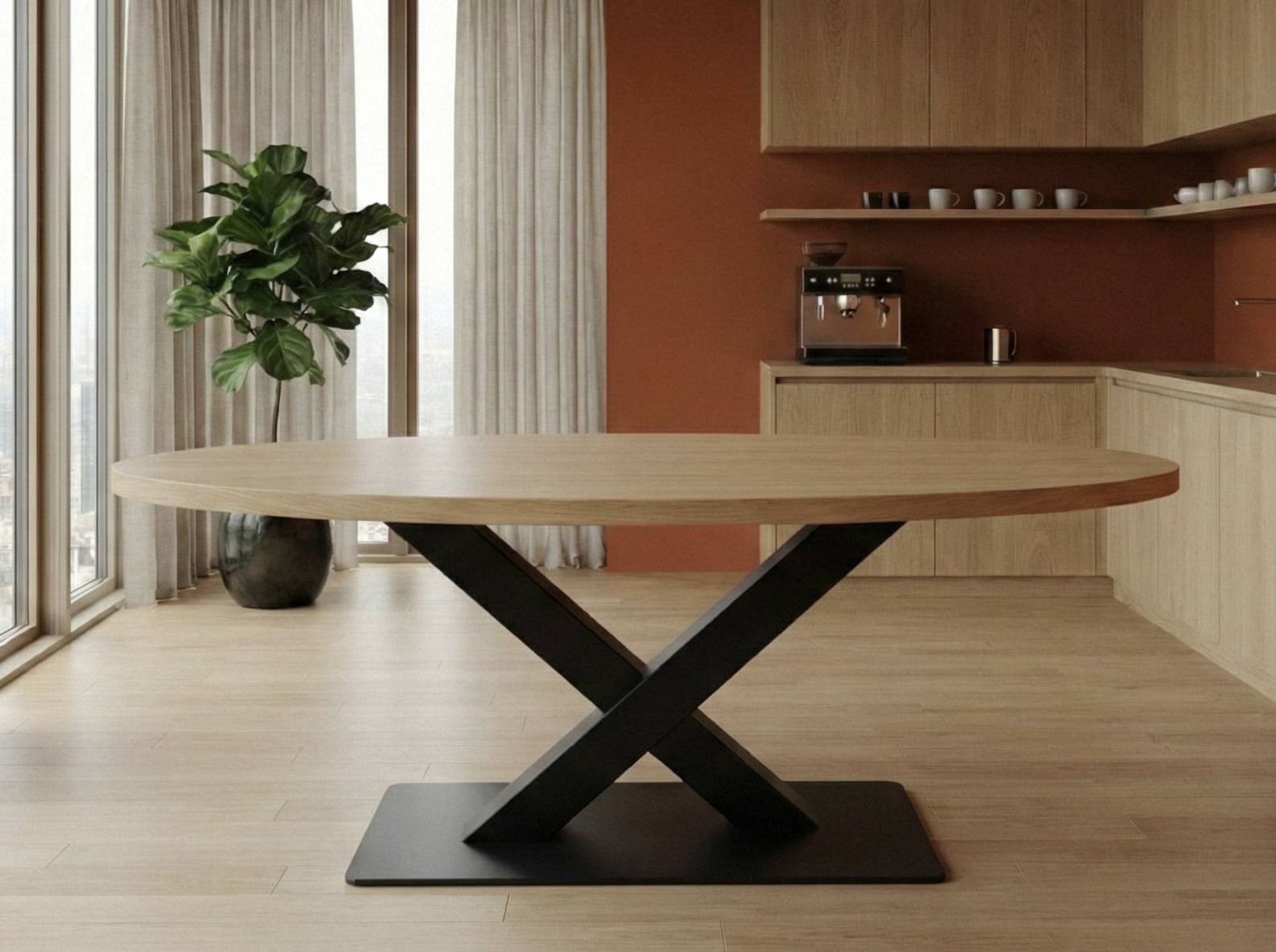Ovale eettafel Elite 2 Nexus Massive