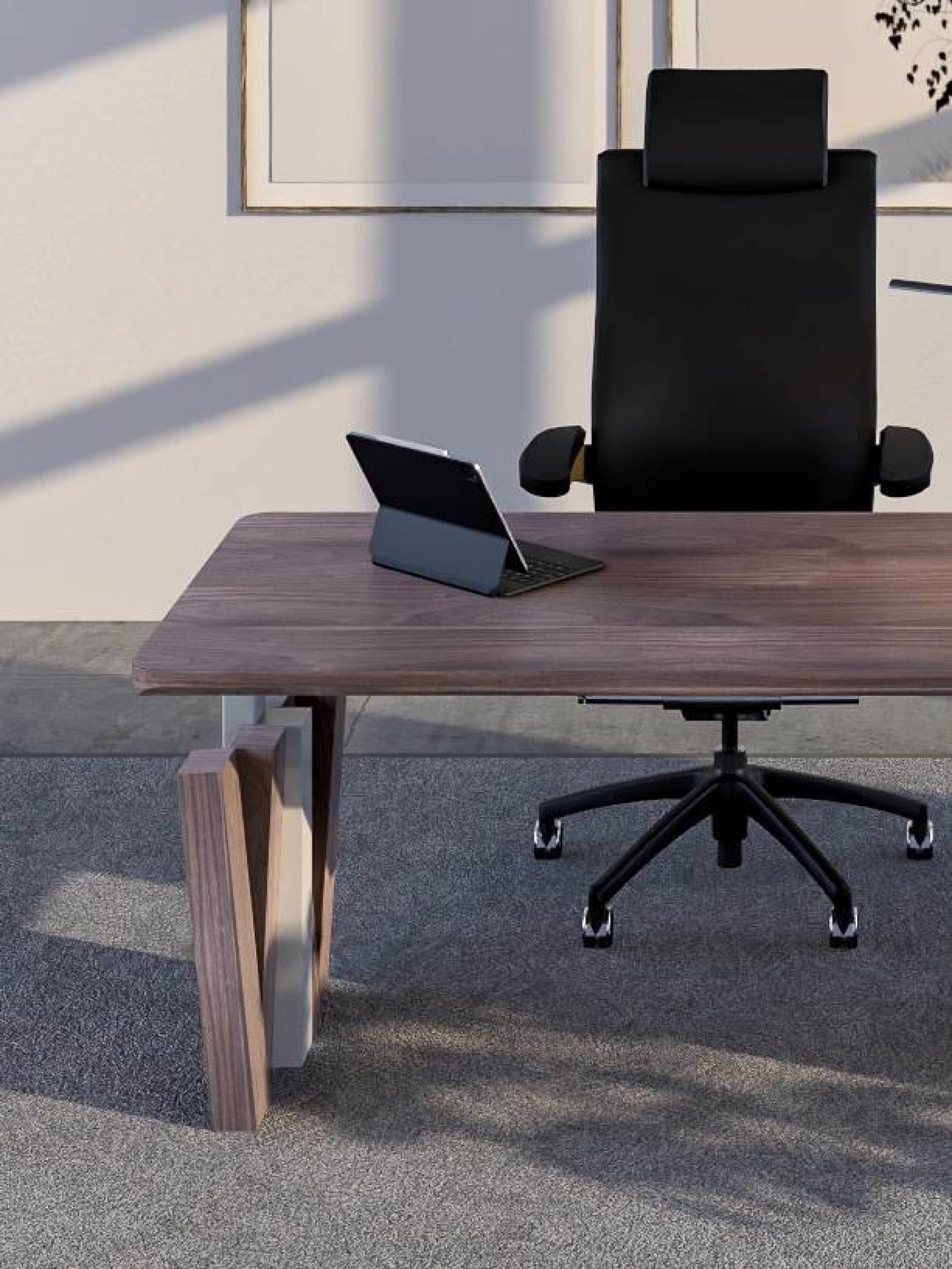 Cliff The One - Walnoot design zit sta bureau Cliff The One, Walnoot design zit sta bureau