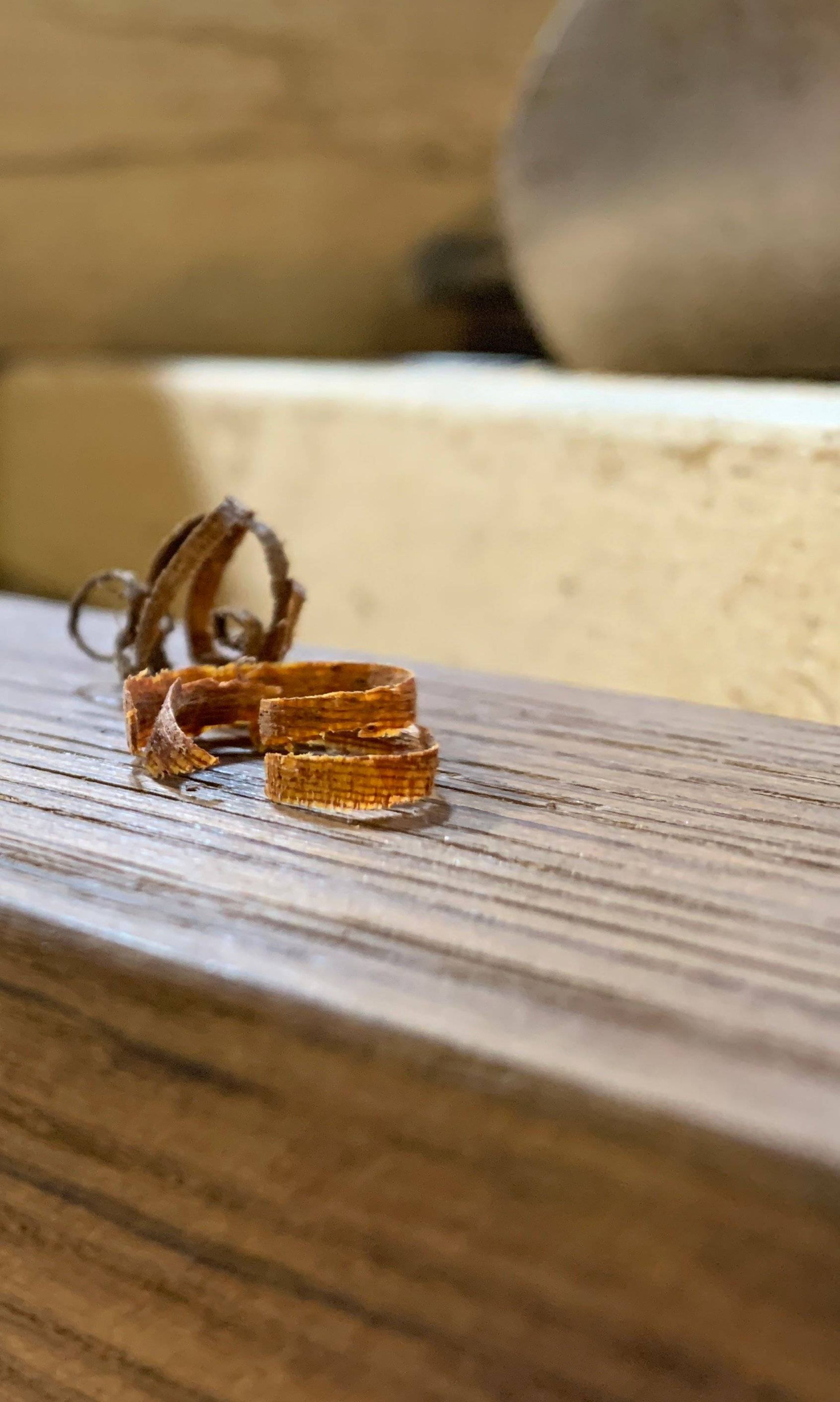 Geborsteld gestoomd eiken met houtkrul