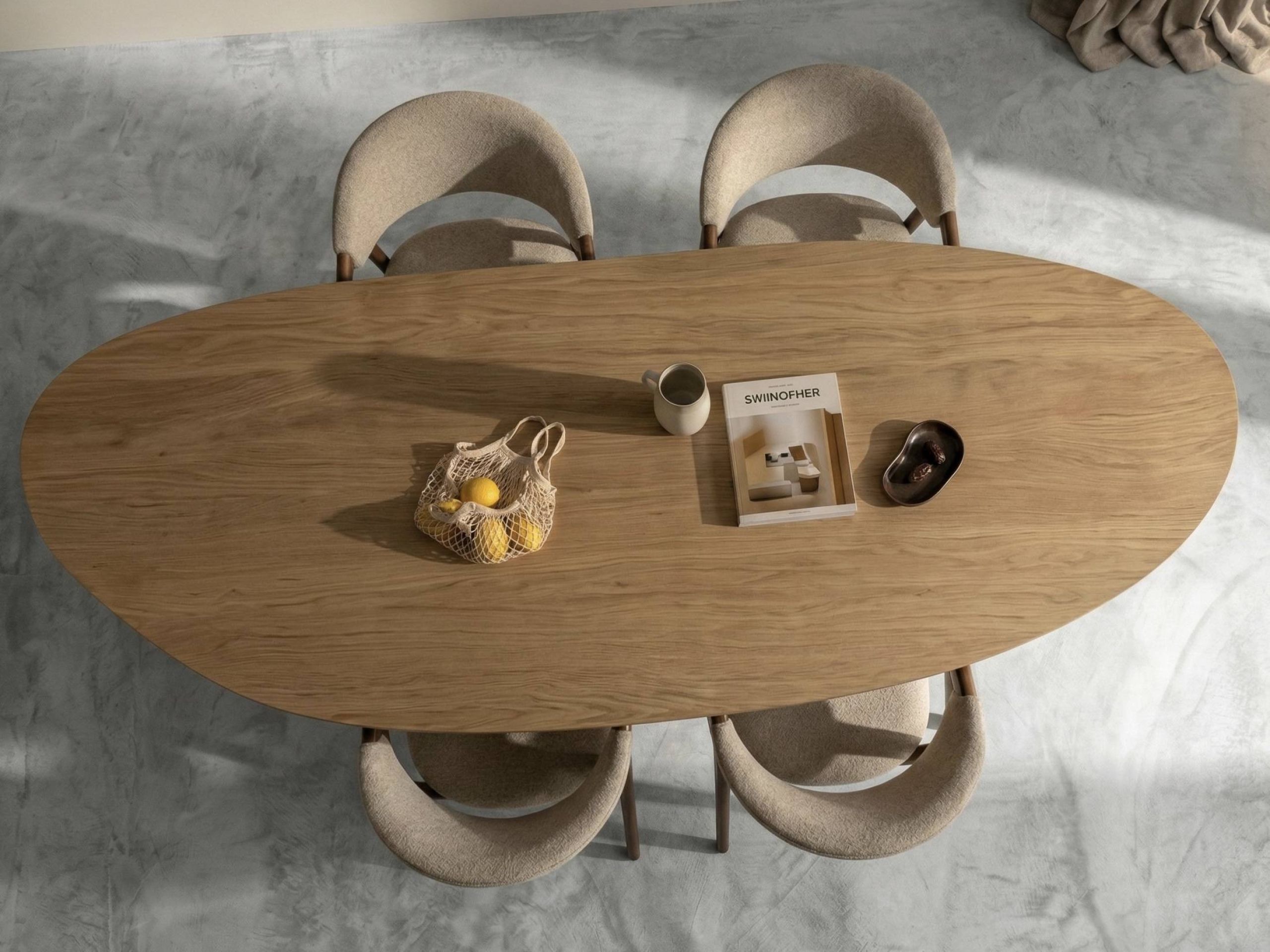 Handgemaakte organische tafelblad Bruut. Nexus