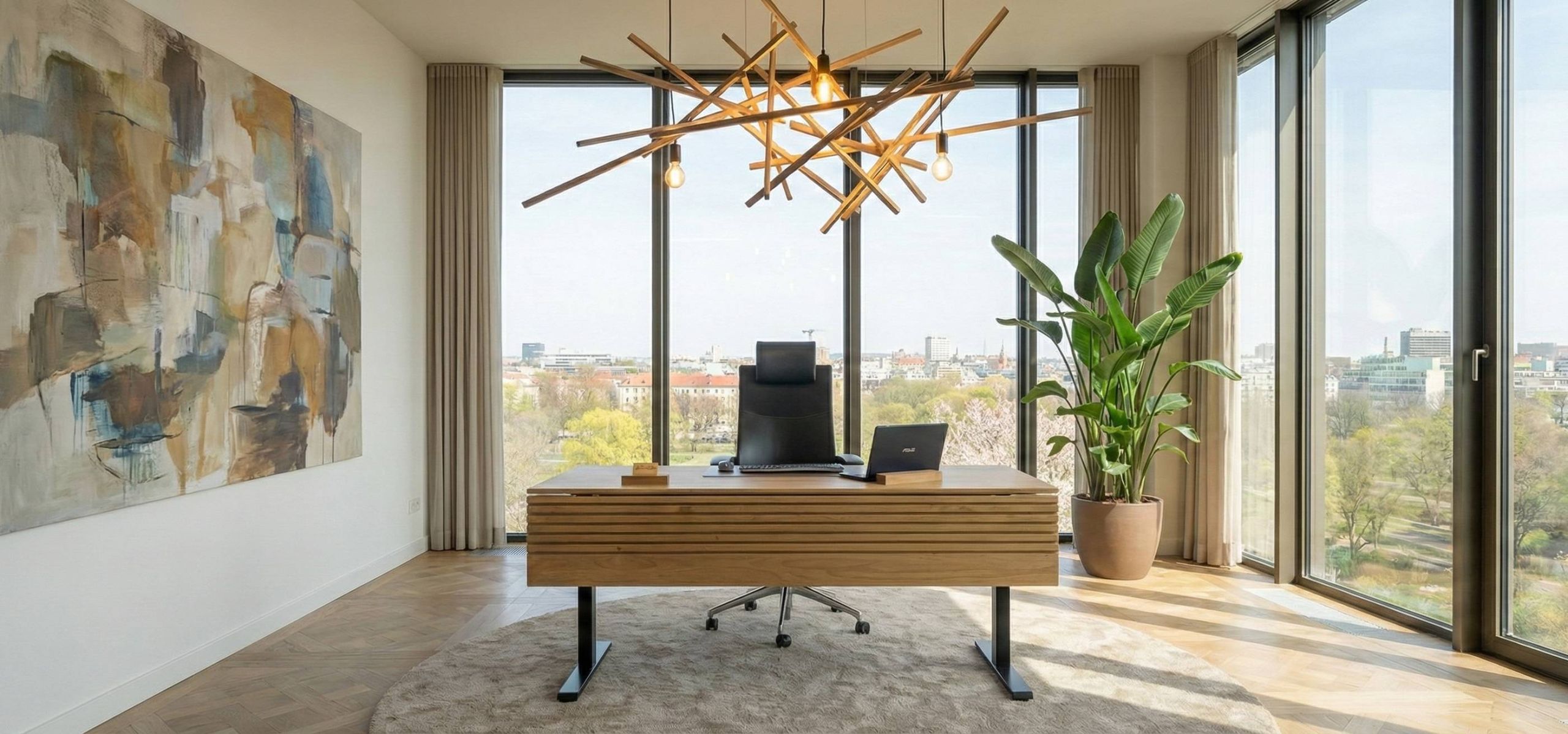 Professional 4 - Director 20mm bureaublad donker eiken zit sta bureau