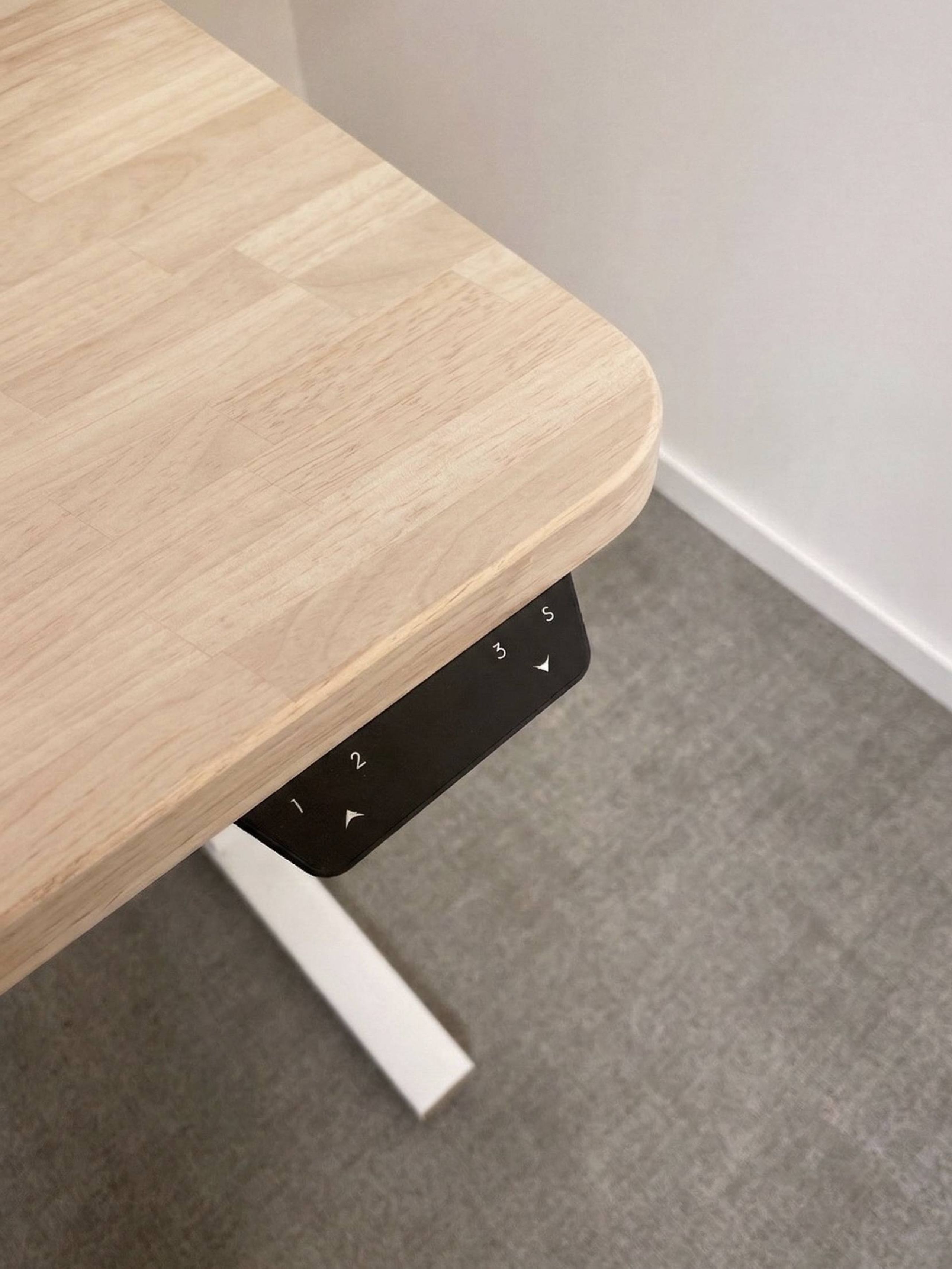 Zit sta bureau Bruut The One Slim 18mm rubberwood