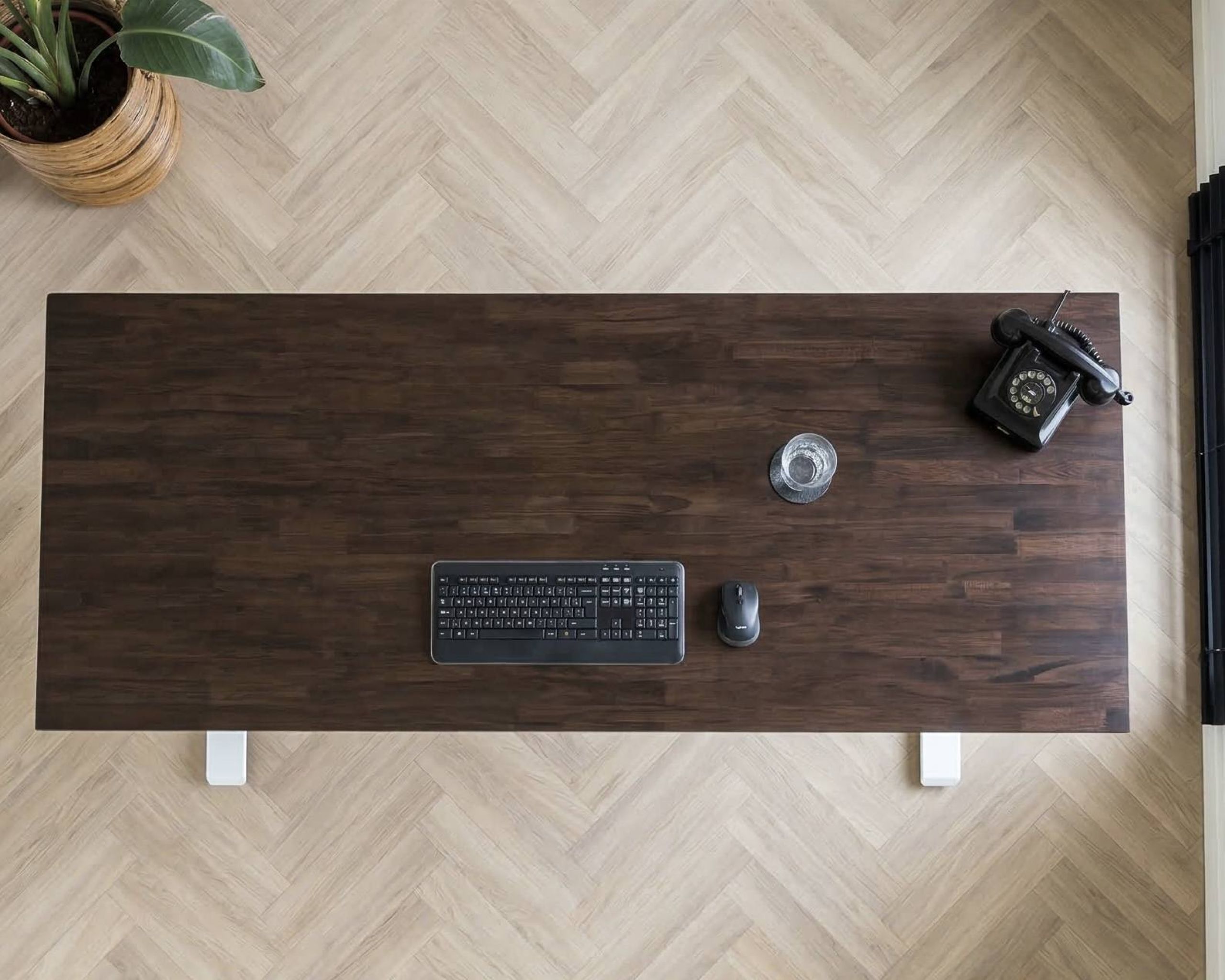 Design wengé kleur op rubberwood blad