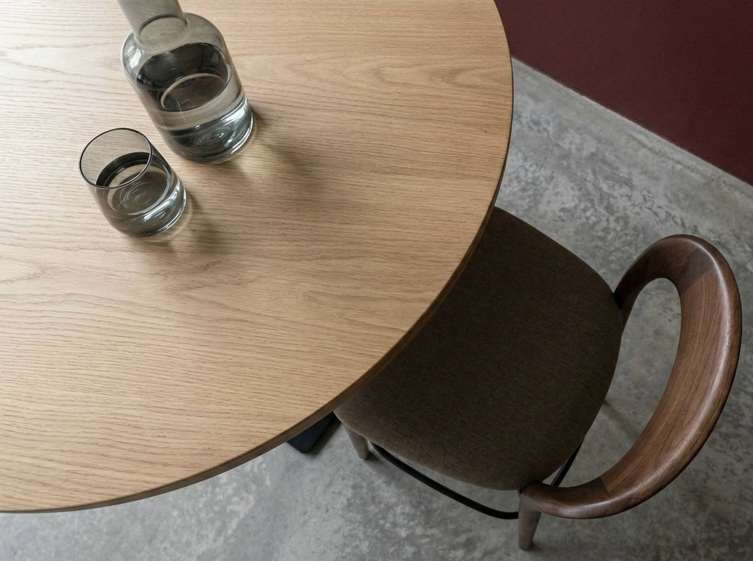 Zonder noesten verfijnd tafelblad blank eiken