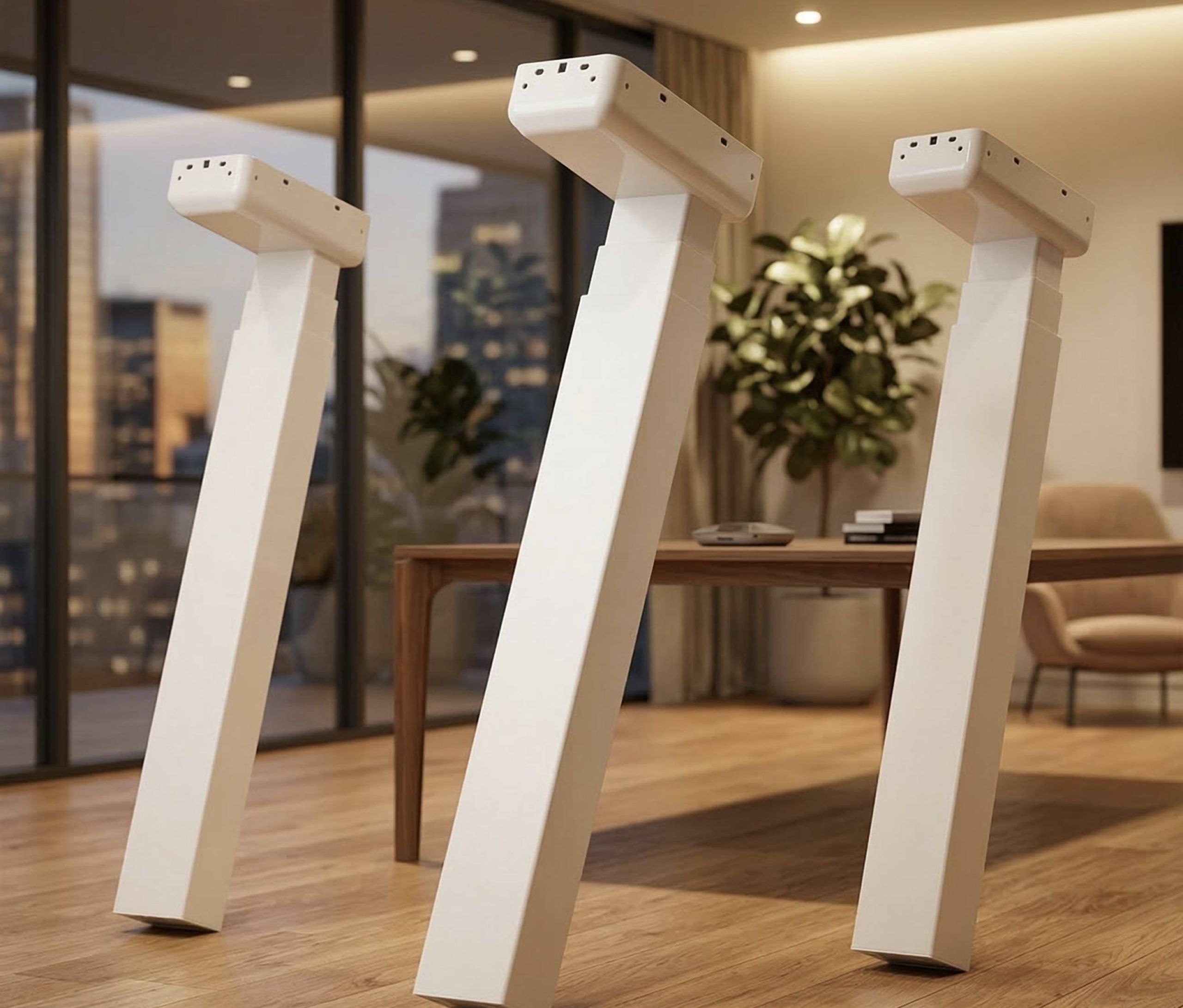 Wit poten met display en geheugen