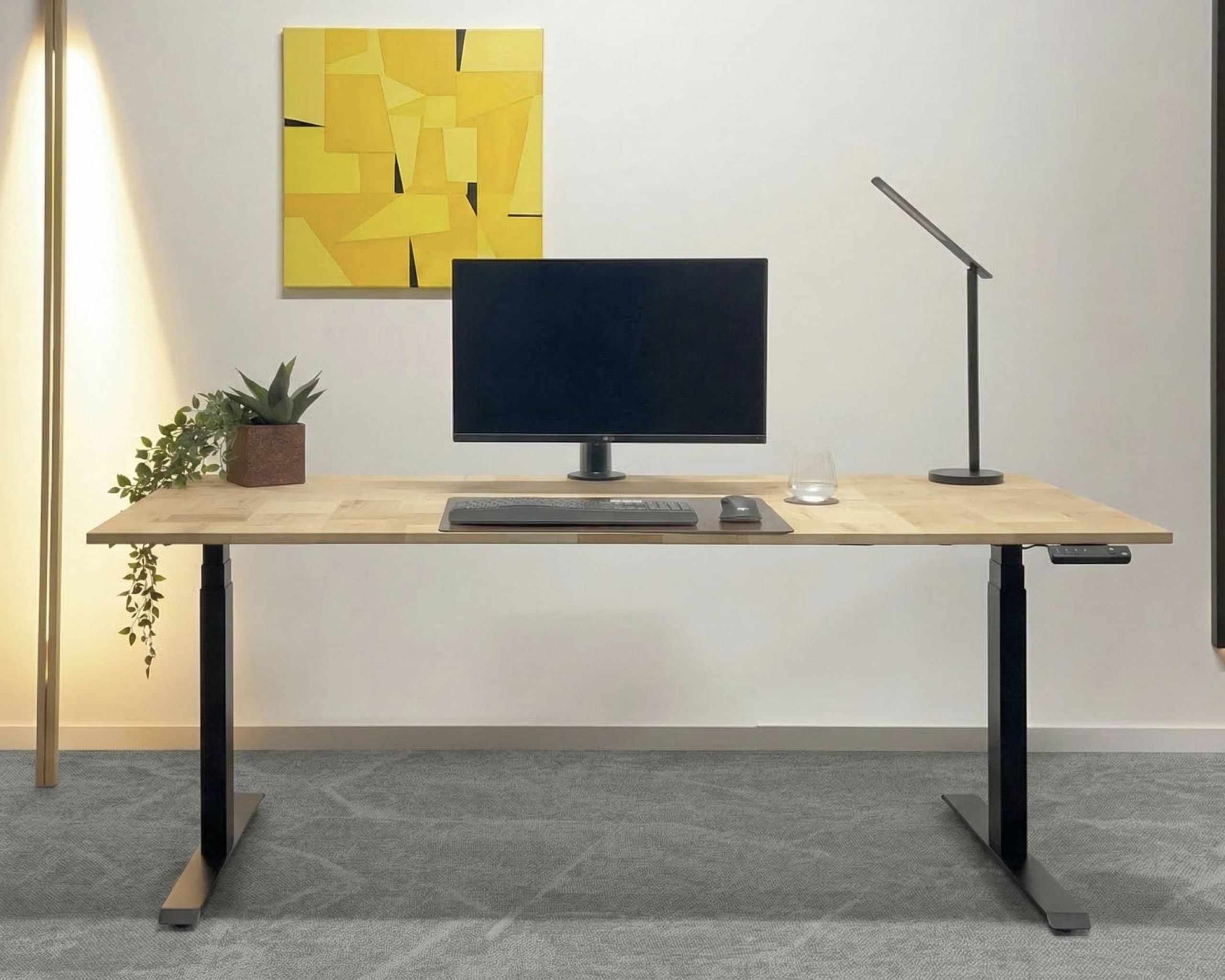 Massief houten circulair duurzaam bureaublad