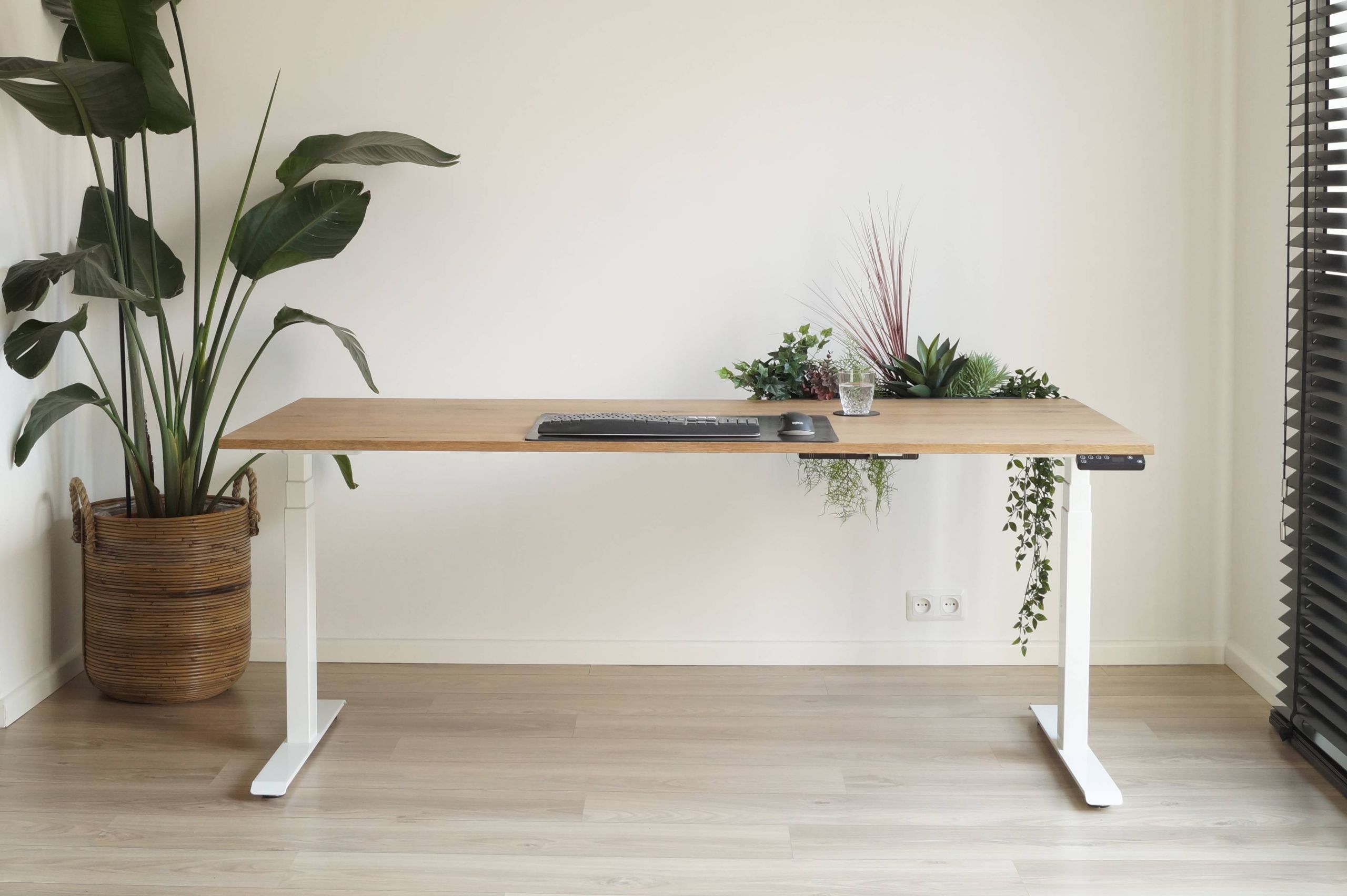 Gestoomd eiken bureaublad 20mm zit-sta bureau